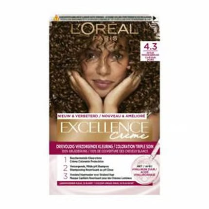 Loreal Paris Excellence Creme 43 Mid Brown Hair Color