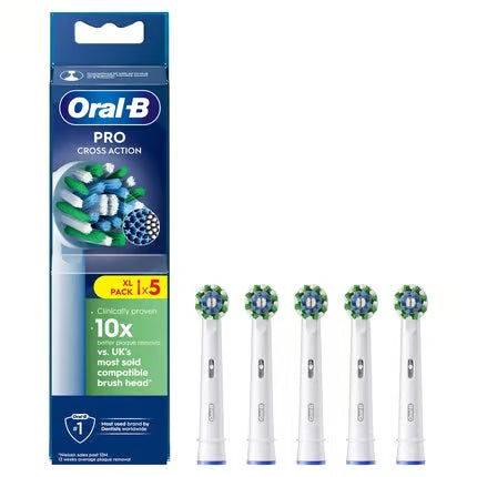 Oral-B Pro Cross Action Toothbrush Heads White 5-pak