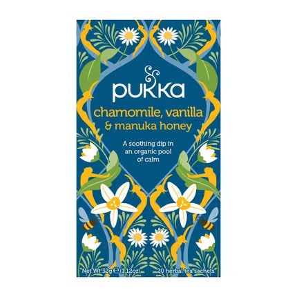 Pukka Chamomile Vanilla Manuka Tea Organic Herbal Tea