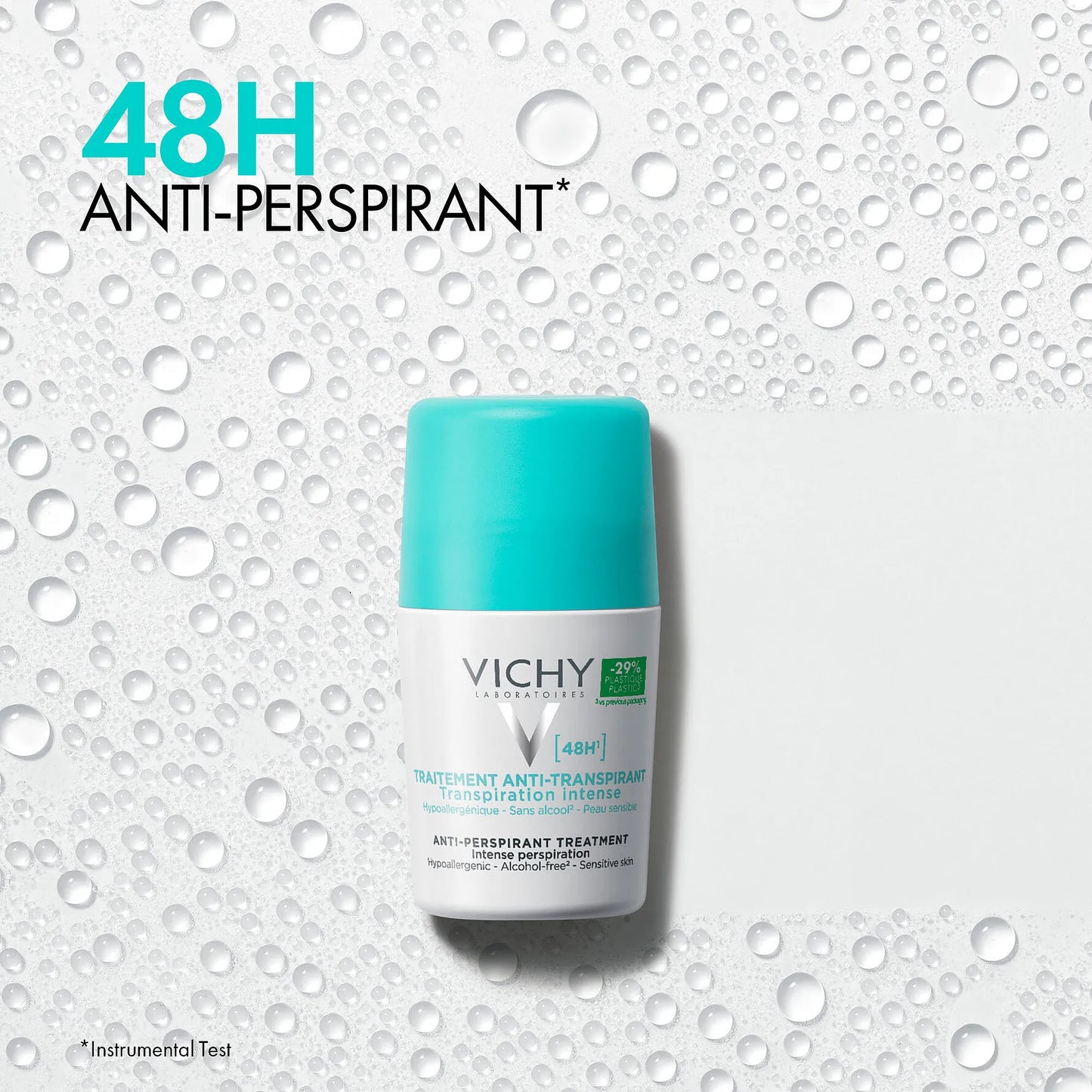 Vichy Intensive Antiperspirant Deo Rollon 48 Hours 50 Ml Effective 48 hour Protection