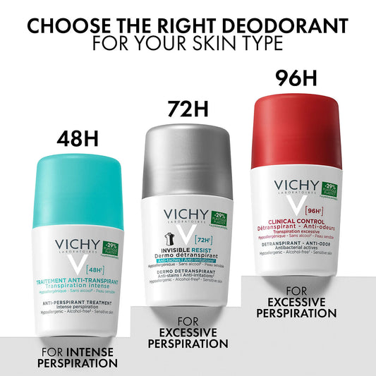 Vichy Intensive Antiperspirant Deo Rollon 48 Hours 50 Ml Effective 48 hour Protection